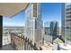 Stunning city views from the balcony of a high-rise condo, showcasing the cityscape and modern architecture at 1020 15Th St # 25D, Denver, CO 80202