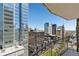 This balcony view showcases the vibrant Denver skyline at 1020 15Th St # 25D, Denver, CO 80202