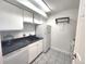 Efficient kitchen with white cabinets, appliances and dark countertops at 1020 15Th St # 25D, Denver, CO 80202
