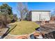 Large, well-maintained backyard featuring a garden area at 15876 E Flora Pl, Aurora, CO 80013