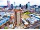 Stunning aerial view of the Denver skyline showcasing the property's prime location near downtown at 100 Park W Ave # 1606, Denver, CO 80205