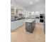 Modern kitchen featuring white cabinets, stainless appliances, and a kitchen island at 5272 W Capri Pl, Littleton, CO 80123