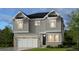 Charming home featuring gray siding, stone accents, an attached garage, and well-maintained landscaping at 13358 Blue Amber Ct, Parker, CO 80134