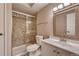 Updated bathroom with glass shower and vanity at 13500 E Cornell Ave # 309, Aurora, CO 80014