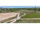 Picturesque aerial shot of a dog park with walking trails, offering outdoor recreation and community gathering at 9522 Castle Ridge Cir, Highlands Ranch, CO 80129