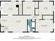 Detailed floor plan showcasing the layout of the first floor, including kitchen, bedrooms, and living spaces at 7232 Kalamath St, Denver, CO 80221