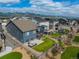 Aerial view of the property highlighting the backyard patio, deck, and well-maintained landscaping at 8132 Mt Harvard Rd, Littleton, CO 80125