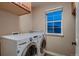 Bright laundry room includes washer and dryer at 237 Dayton St, Denver, CO 80230