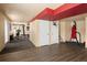 Spacious basement area with home gym, storage space, and durable flooring at 21742 E Lehigh Pl, Aurora, CO 80018
