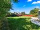 Spacious back yard features a well-maintained lawn and a red storage shed at 1941 S Dexter St, Denver, CO 80222