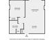 Floor plan showing a bedroom, bathroom, living room and kitchen at 1950 N Logan St # 807, Denver, CO 80203