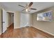 Bedroom with hardwood floors and a large closet at 7505 Clay St, Westminster, CO 80030