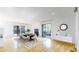 Charming dining area with a sliding door to the outdoors and modern decor at 4966 Delaware Dr, Larkspur, CO 80118