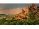 Beautiful scenic landscape with red rocks, bushes and native trees at 4966 Delaware Dr, Larkspur, CO 80118