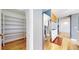 Functional walk-in pantry with ample shelving space, conveniently located near the stainless steel refrigerator at 4966 Delaware Dr, Larkspur, CO 80118