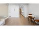 Open living room with sleek finishes and flexible murphy bed area at 1901 Wazee St # 312, Denver, CO 80202