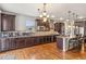 Gourmet kitchen boasts granite countertops, stainless steel appliances, and custom cabinetry at 24608 E Moraine Pl, Aurora, CO 80016