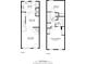 Detailed floor plan of first and second floors showing room dimensions and layout at 14272 E Hawaii Cir # B, Aurora, CO 80012