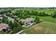 Beautiful aerial view of the property featuring a pool, landscaped backyard, and picturesque surroundings at 5653 Yank St, Arvada, CO 80002