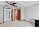 Bright bedroom with ensuite bathroom and hall access at 3951 S Carson St # D, Aurora, CO 80014
