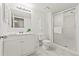 Clean bathroom with shower, toilet and white vanity at 14652 E 2Nd Ave # 202D, Aurora, CO 80011