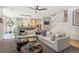 Cozy living room with plush sofa, modern furniture, and an open layout at 327 Ingleton Ct, Castle Pines, CO 80108