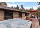 Deck hot tub with mountain views at 7845 Armadillo Trl, Evergreen, CO 80439
