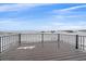 Deck with metal railing overlooking snowy landscape at 7295 Sunset Ave, Elizabeth, CO 80107