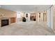 Finished basement features a fireplace and large recreation area at 6100 E 133Rd Ave, Thornton, CO 80602