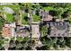 Overhead view displaying homes with well-manicured lawns and beautiful brickwork at 1040 N Humboldt St, Denver, CO 80218