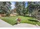 Serene backyard featuring manicured lawn, mature trees, and colorful floral accents at 1040 N Humboldt St, Denver, CO 80218