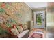 Charming foyer featuring unique wallpaper and front door with window views at 1040 N Humboldt St, Denver, CO 80218