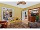 Cozy living room showcasing hardwood floors, natural light, and backyard views at 1040 N Humboldt St, Denver, CO 80218