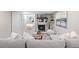 Cozy finished basement with a decorative fireplace and stylish furnishings at 4438 S Elati St, Englewood, CO 80110