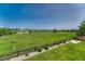 Spacious backyard with a beautiful view of the green landscape at 901 Sage Sparrow Cir, Highlands Ranch, CO 80129