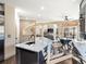 Open kitchen island with a sleek design, marble countertops, and a seamless transition to the living space at 4825 6Th St, Boulder, CO 80304