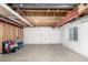 Unfinished basement, prepped for customization with vapor barrier walls and exposed ceiling beams at 2881 Black Canyon Way, Castle Rock, CO 80109