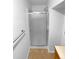 Bathroom with shower and tiled floors at 2685 S Dayton Way # 326, Denver, CO 80231