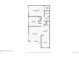A detailed 2D floor plan displaying bedroom, bathroom, kitchen and living room dimensions at 7984 Chase Cir # 68, Arvada, CO 80003