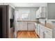 Stainless steel appliances and white cabinetry in kitchen at 9818 E Carolina Pl, Aurora, CO 80247