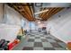 Unfinished basement featuring utilities, exposed ductwork and rafters, and cement flooring at 3790 Mighty Oaks St, Castle Rock, CO 80104