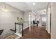 Inviting foyer with hardwood floors leads into a cozy living space at 3790 Mighty Oaks St, Castle Rock, CO 80104