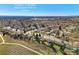 Aerial view showing property elevated from Sunset Park, offering added privacy and seclusion at 10699 W 9Th Pl, Lakewood, CO 80215