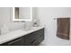 Modern bathroom featuring sleek vanity, contemporary faucet, and minimalist design at 155 Steele St # 414, Denver, CO 80206