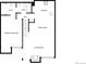 Main floorplan showing primary bedroom, kitchen, and living room at 2685 S Dayton Way # 74, Denver, CO 80231