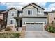 Charming two-story home featuring a well-maintained lawn, two-car garage and appealing curb appeal at 12233 Hannibal St, Commerce City, CO 80603
