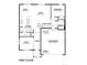 Layout of the home's first floor showcasing the kitchen, living spaces, study, and two car garage at 2144 Rosette Ln, Castle Rock, CO 80104