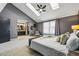Spacious main bedroom features vaulted ceilings, ensuite bathroom, and a seating area at 9917 Grove Way # A, Westminster, CO 80031
