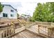 A weathered wooden deck, stairs, and a view of the house from the backyard at 3679 S Zeno Way, Aurora, CO 80013