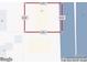 Real estate property map displaying boundaries and dimensions of the plot, marked with precise measurements for prospective buyers at 5 S Wadsworth Blvd, Lakewood, CO 80226